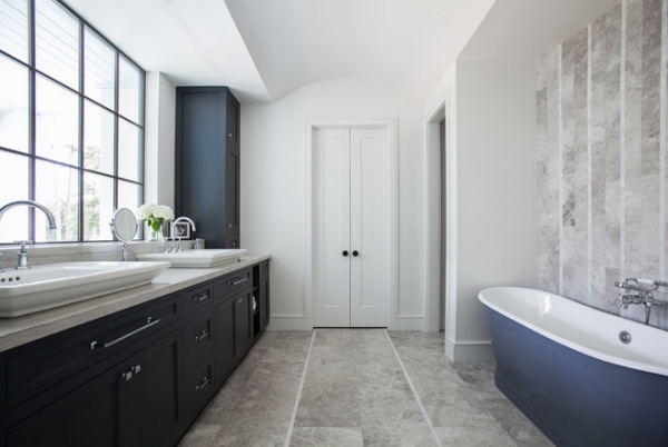 Transitional Bathroom by Laura U, Inc.