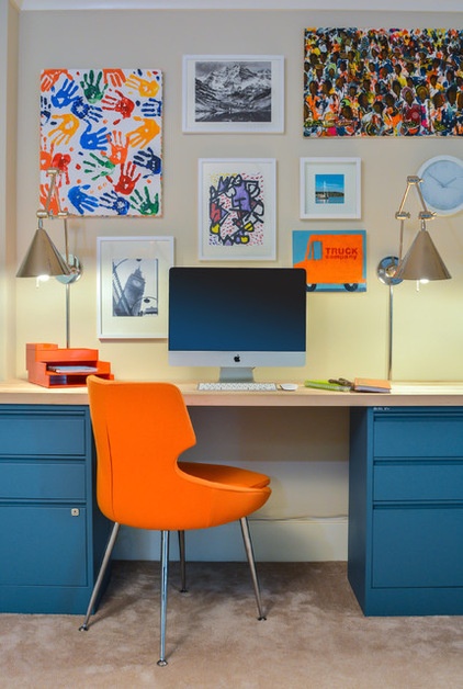 Contemporary Home Office by InDesign / Lori Ludwick