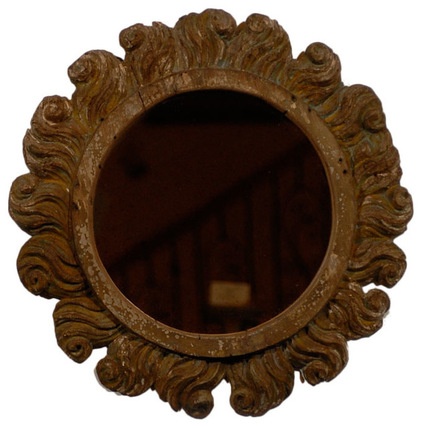 18th Century Carved Italian Round Mirror