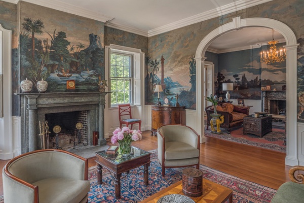 Traditional Living Room by Ann Clark Architect