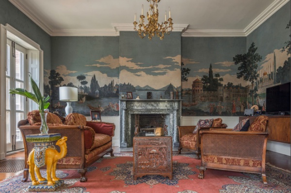 Traditional Living Room by Ann Clark Architect