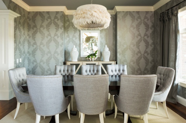 Transitional Dining Room by Martha O'Hara Interiors