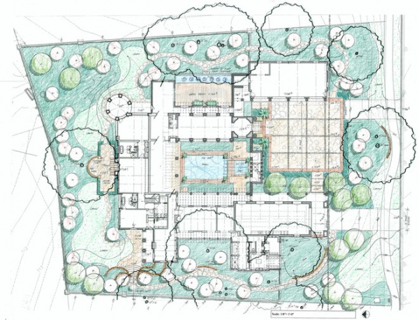 Mediterranean Site And Landscape Plan by Archiverde Landscape Architecture