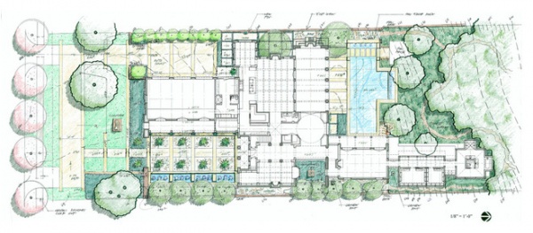 Traditional Site And Landscape Plan by Archiverde Landscape Architecture