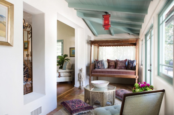 Mediterranean Porch by Charmean Neithart Interiors, LLC.