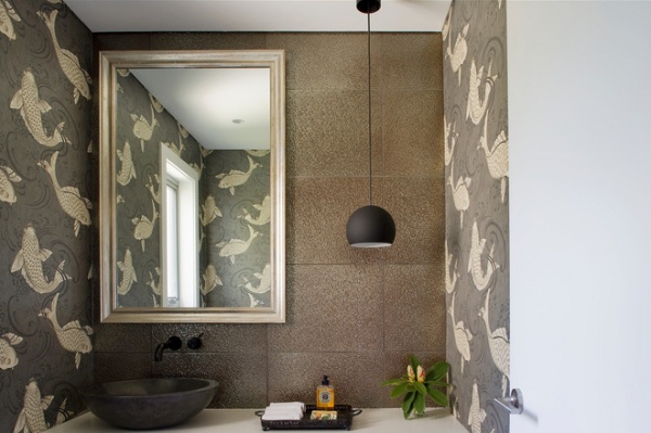 Contemporary Powder Room by Denai Kulcsar Interiors