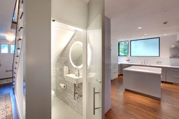 Contemporary Powder Room by Hugh Jefferson Randolph Architects