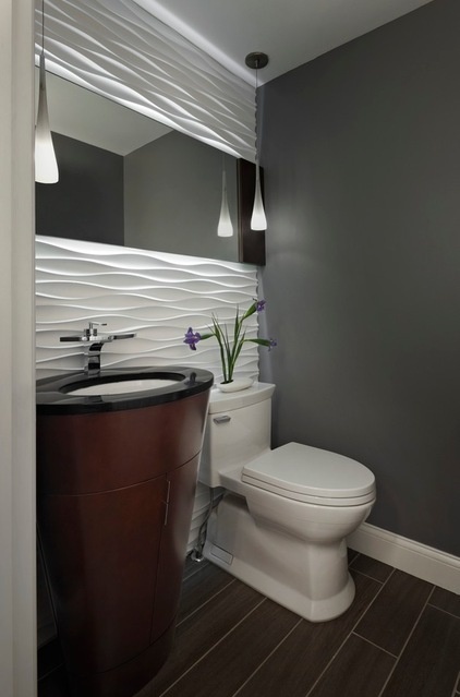 Contemporary Powder Room by Xstyles Bath + More