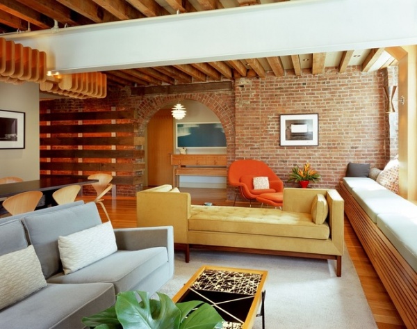 Industrial Living Room by BarlisWedlick Architects, Tribeca Studio