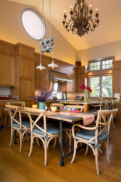 Eclectic Dining Room by Margot Hartford Photography