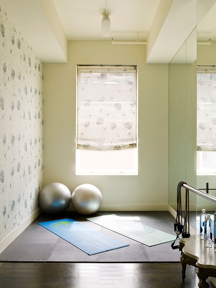 Contemporary Home Gym by Scordio Construction.inc