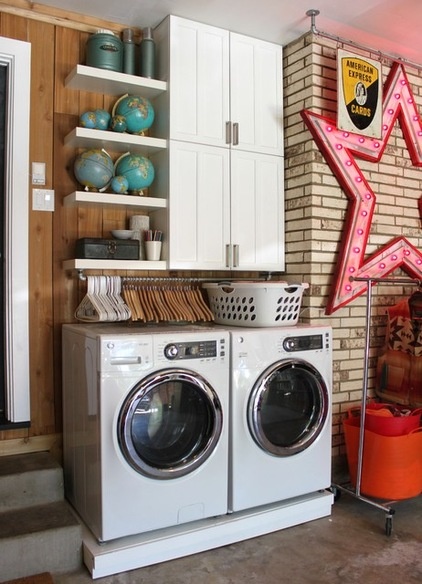 Eclectic Laundry Room by The Cavender Diary