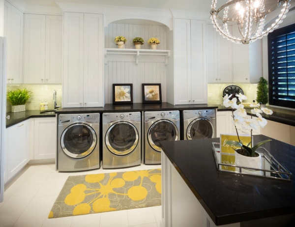 Transitional Laundry Room by Joe Carrick Design - Custom Home Design