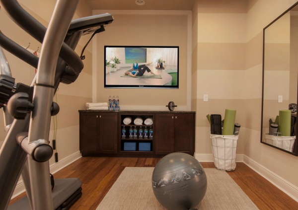 Contemporary Home Gym by Masterpiece Design Group