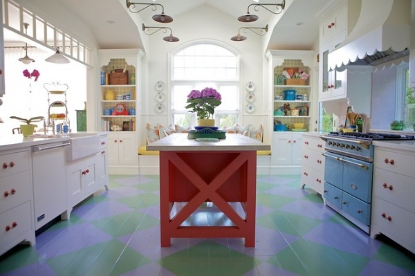 Eclectic Kitchen by Alison Kandler Interior Design