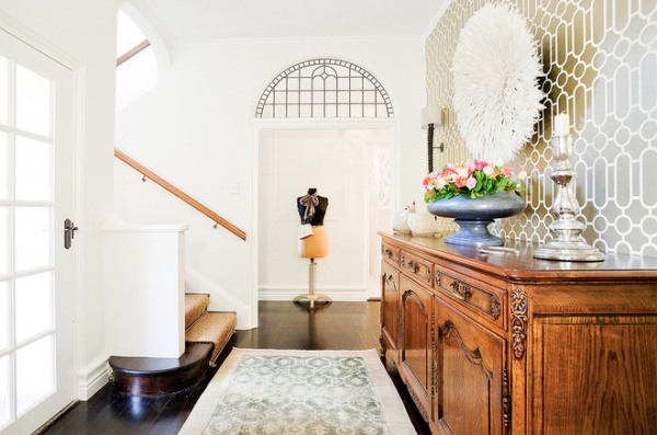 Eclectic Entry by Touch Interiors