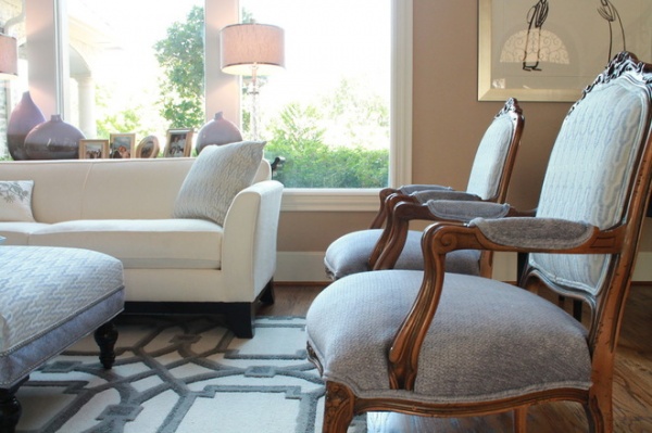 Transitional Living Room by Traci Connell Interiors