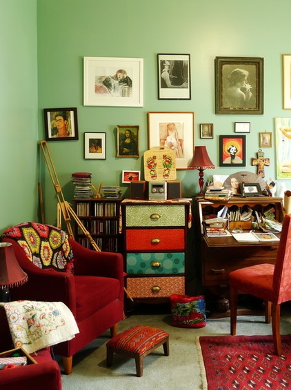 Eclectic Home Office by The Room Illuminated