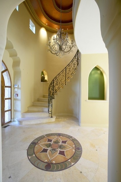 Mediterranean Staircase by Louie Leu Architect, Inc.