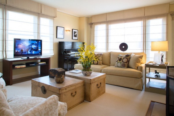 Asian Living Room by Margot Hartford Photography