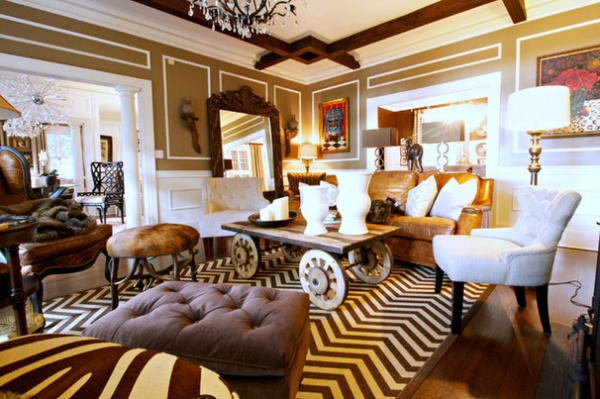 Eclectic Living Room by Mina Brinkey