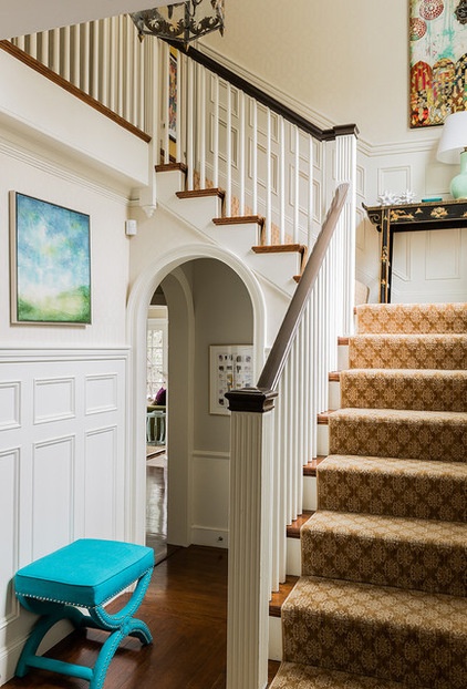 Traditional Staircase by Katie Rosenfeld Design