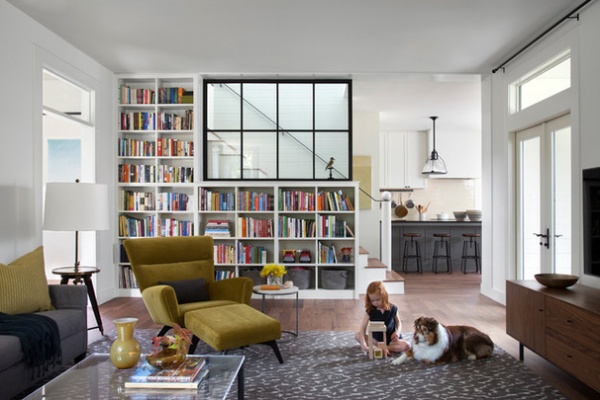 Farmhouse Living Room by Tim Cuppett Architects