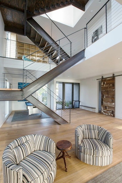 Contemporary Staircase by Shelby Wood Design