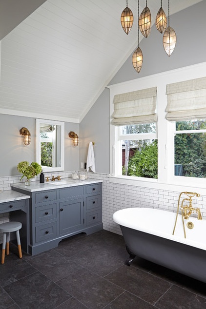 Transitional Bathroom by Lewin Wertheimer