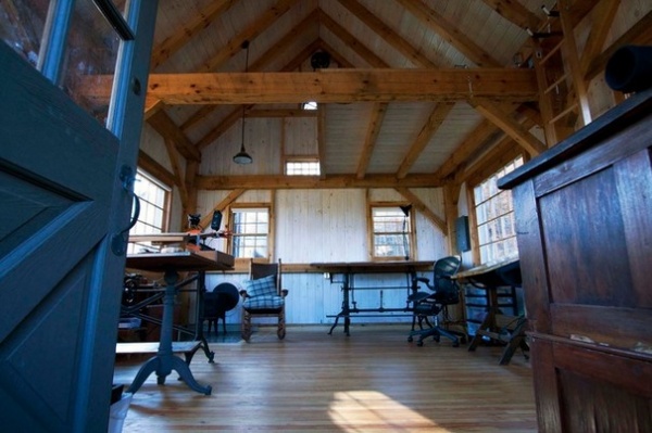 Rustic Home Office by Uncarved Block Inc.