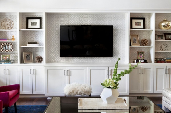 Contemporary Family Room by Sarah Wittenbraker Interiors