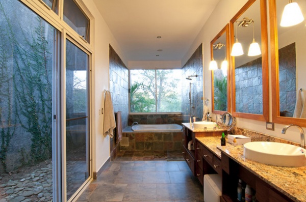 Transitional Bathroom by Louise Lakier