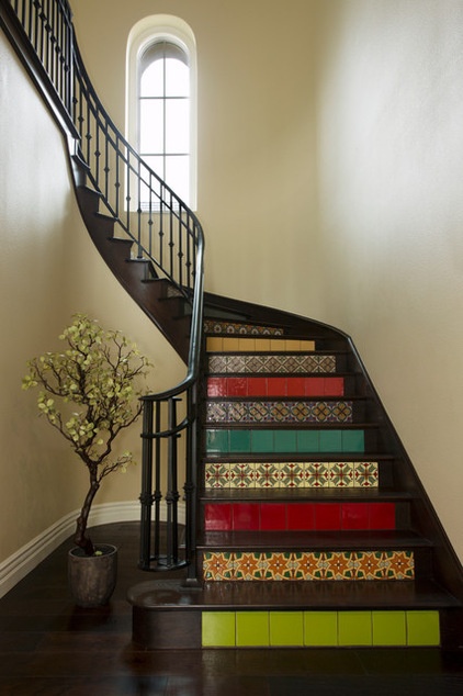 Eclectic Staircase by Margot Hartford Photography