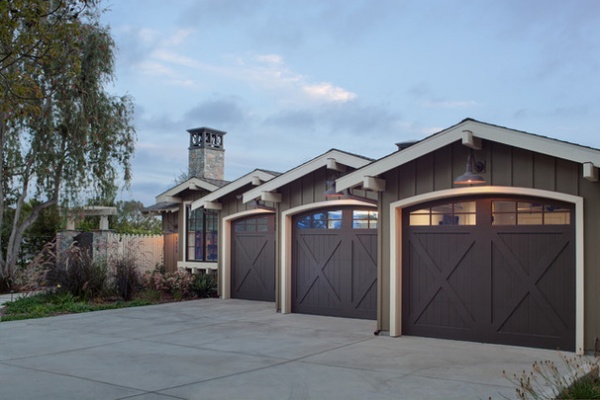 Farmhouse Garage And Shed by Anne Sneed Architectural Interiors