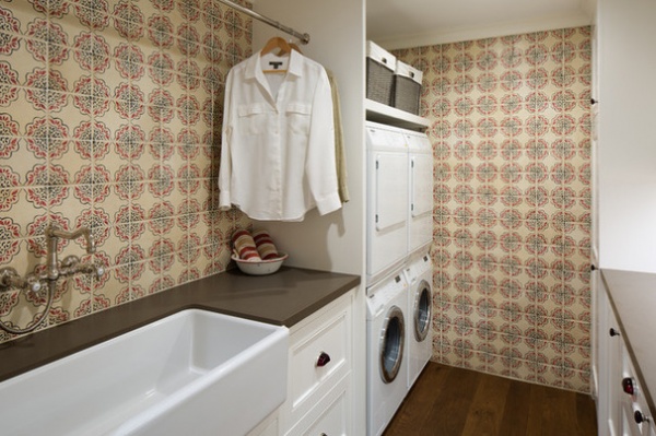 Farmhouse Laundry Room by Anne Sneed Architectural Interiors