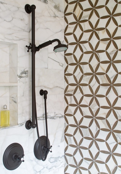 Farmhouse Bathroom by Anne Sneed Architectural Interiors