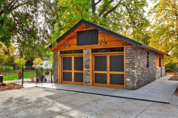 Craftsman Garage And Shed by King Building & Remodeling LLC