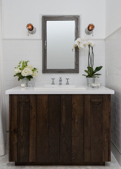 Farmhouse Bathroom by FOUR POINT Design+Construction Inc.