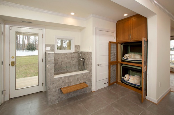 Transitional Laundry Room by Four Brothers LLC