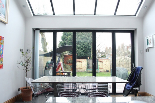 Transitional Dining Room by Holly Marder