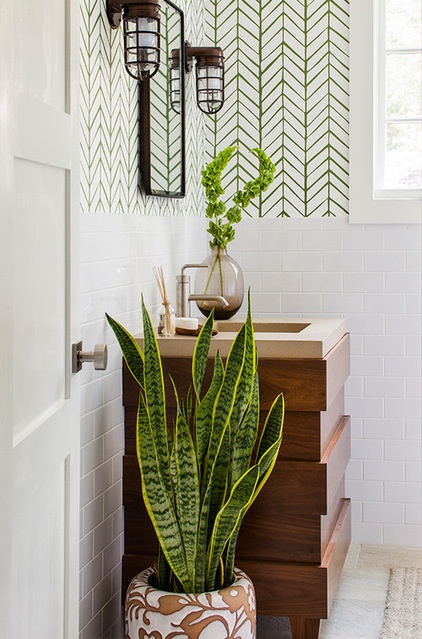 Transitional Bathroom by beth kooby design