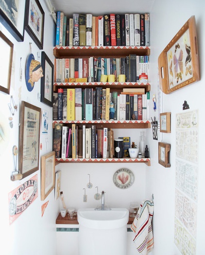 Eclectic Powder Room by Joanna Thornhill Interiors