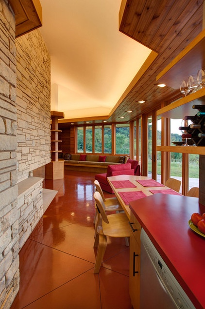 Midcentury Dining Room by Genesis Architecture, LLC.