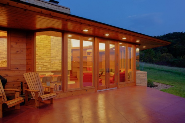 Midcentury Patio by Genesis Architecture, LLC.