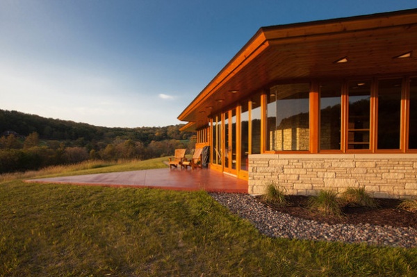 Midcentury Patio by Genesis Architecture, LLC.