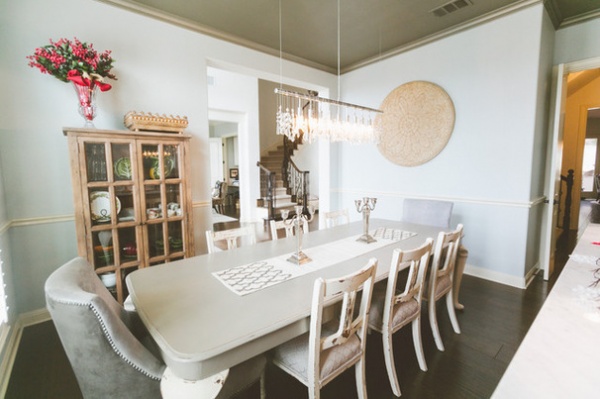 Transitional Dining Room by Heather Banks