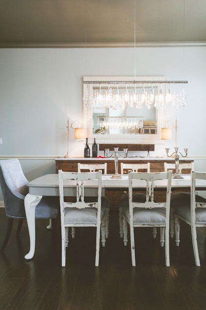 Transitional Dining Room by Heather Banks