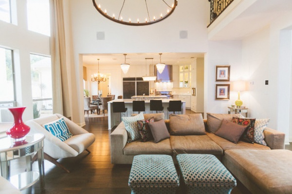 Transitional Living Room by Heather Banks