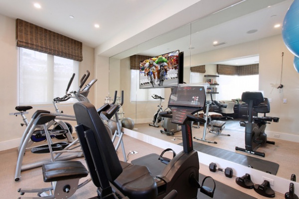 Contemporary Home Gym by Patterson Custom Homes