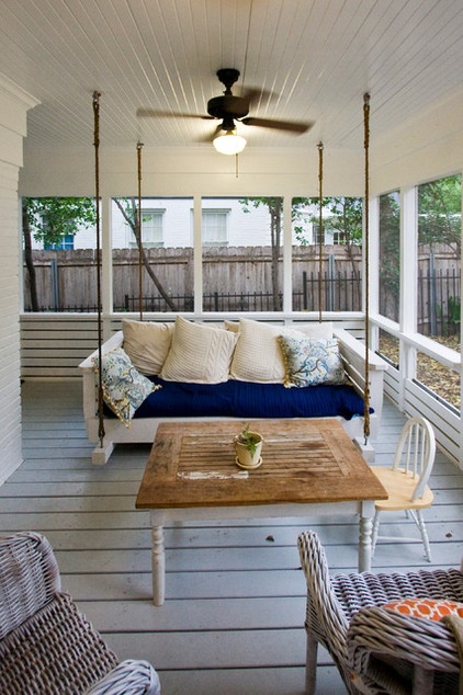 Farmhouse Porch by Moontower Design Build